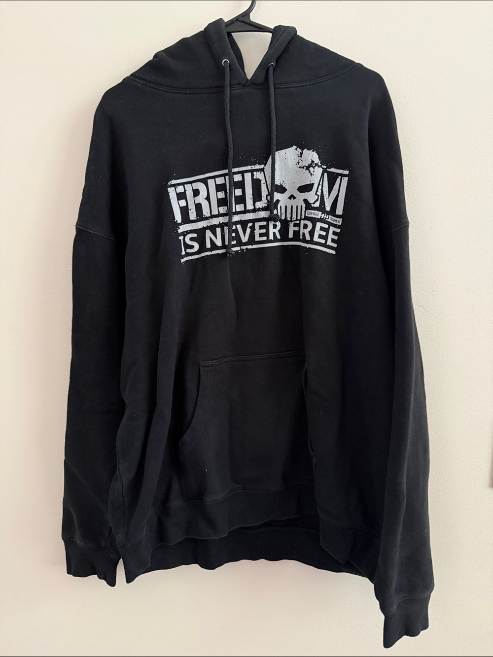 Freedom Is Never Free Black Graphic Hoodie